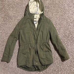 Forever 21 Army Green Hooded Parka